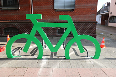 Das neue Bike-Port in der Landrat-Christians-Straße